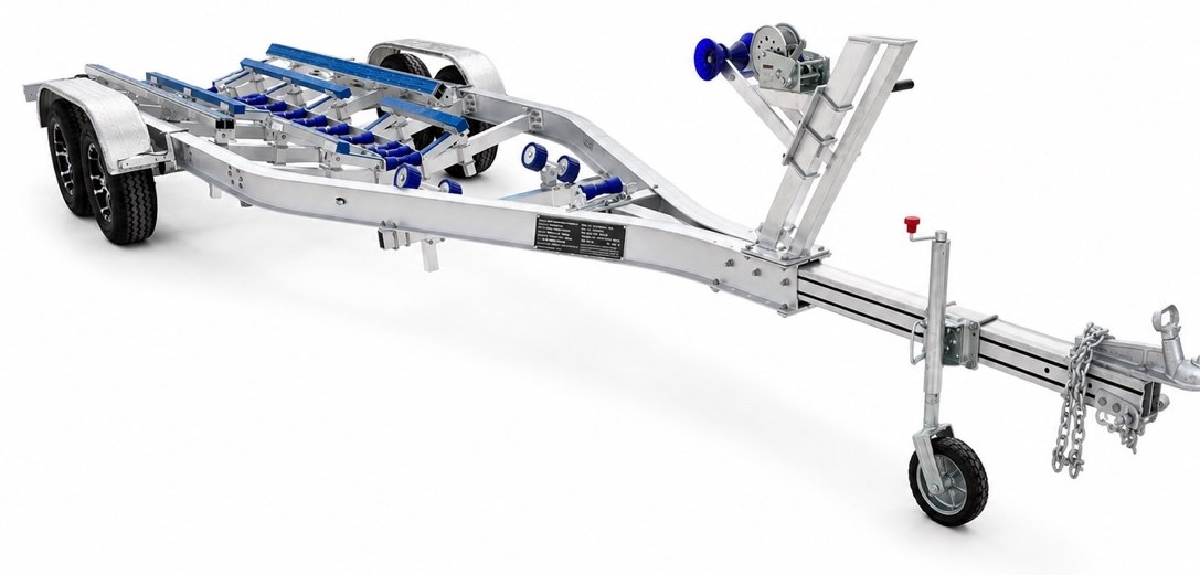 Emperor aluminium boat trailer, studio view